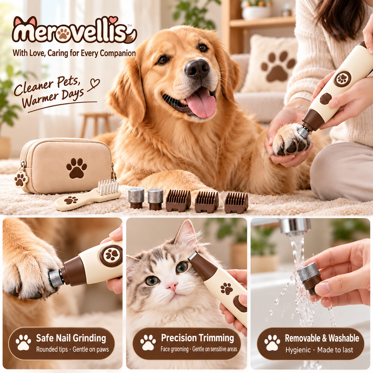 Merovellis™ Electric Pet Grooming Kit